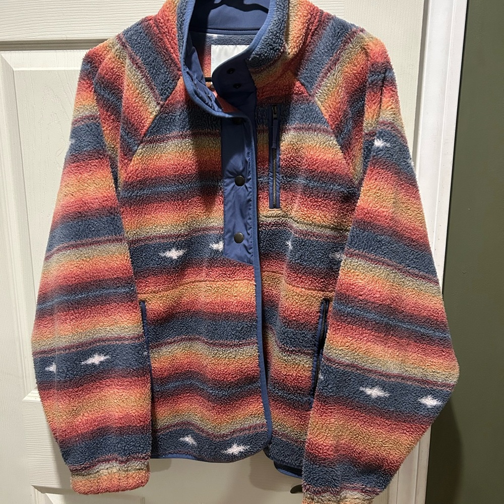 American Eagle Woman Colorful Striped button up Jacket